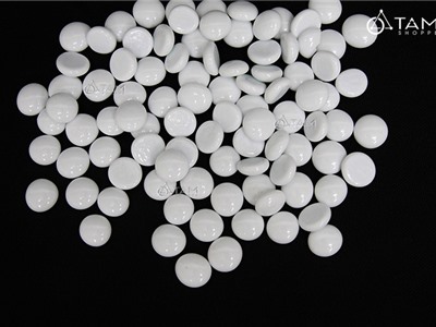 Sỏi trang trí thủy tinh màu trắng đục SOI-05